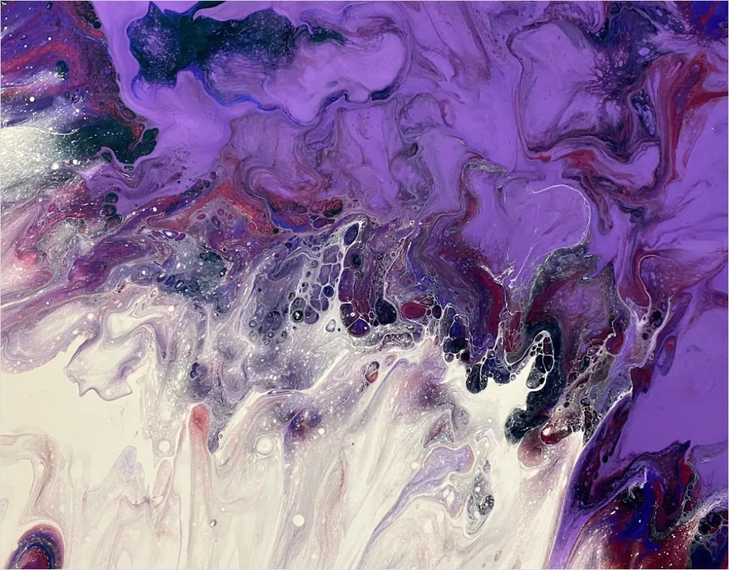 Detail Acryl Pouring Abstrakt Zellen Effekt Farben Number 13