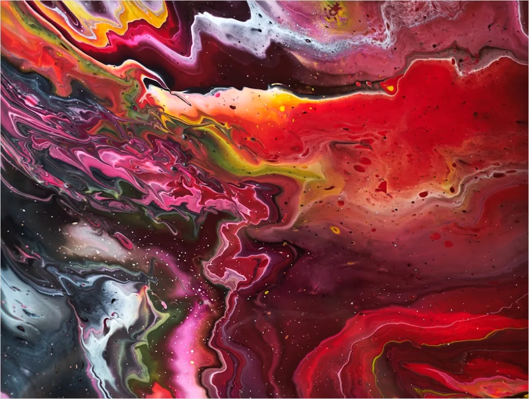 Detail Acryl Pouring Abstrakt Zellen Effekt Farben Number 14