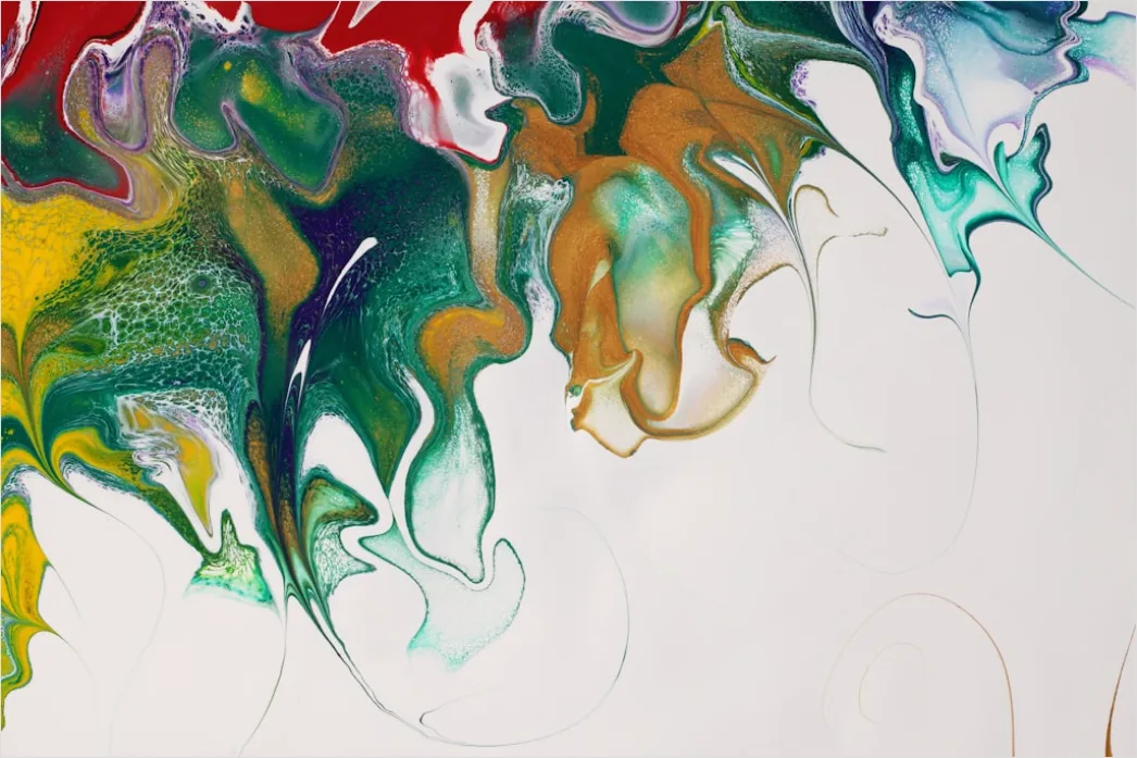 Detail Acryl Pouring Abstrakt Zellen Effekt Farben Number 16