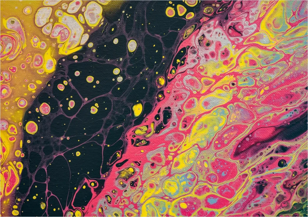 Detail Acryl Pouring Abstrakt Zellen Effekt Farben Number 19
