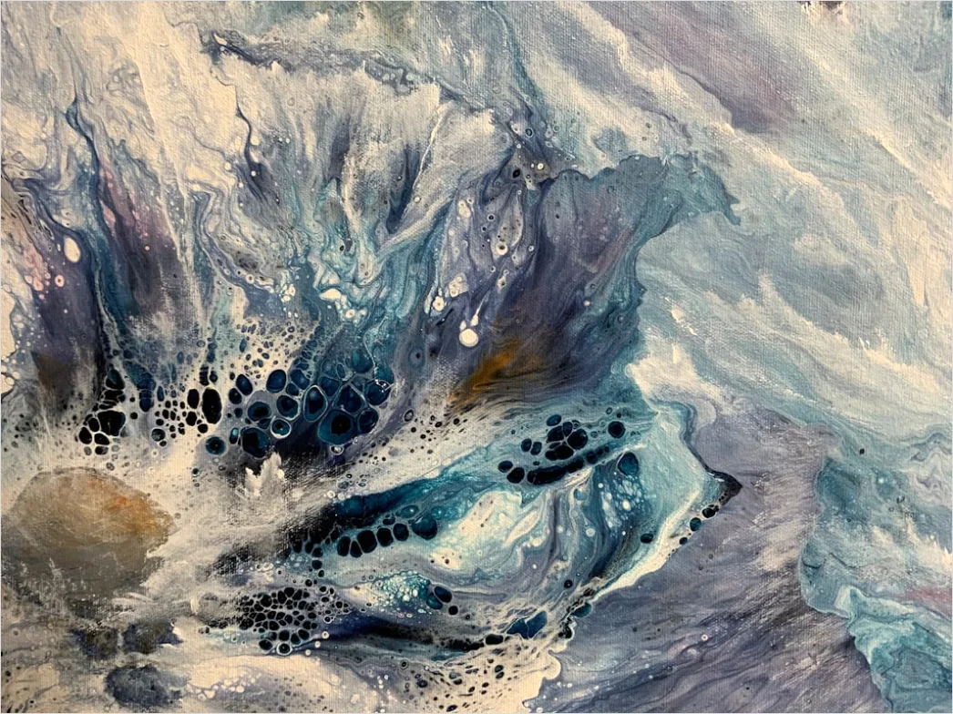 Detail Acryl Pouring Abstrakt Zellen Effekt Farben Number 20