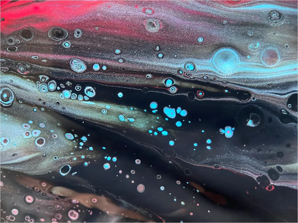 Detail Acryl Pouring Abstrakt Zellen Effekt Farben Number 6