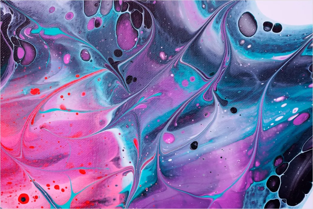 Detail Acryl Pouring Abstrakt Zellen Effekt Farben Number 7