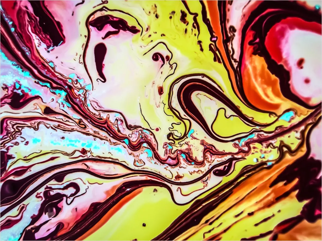 Detail Acryl Pouring Abstrakt Zellen Effekt Farben Number 10