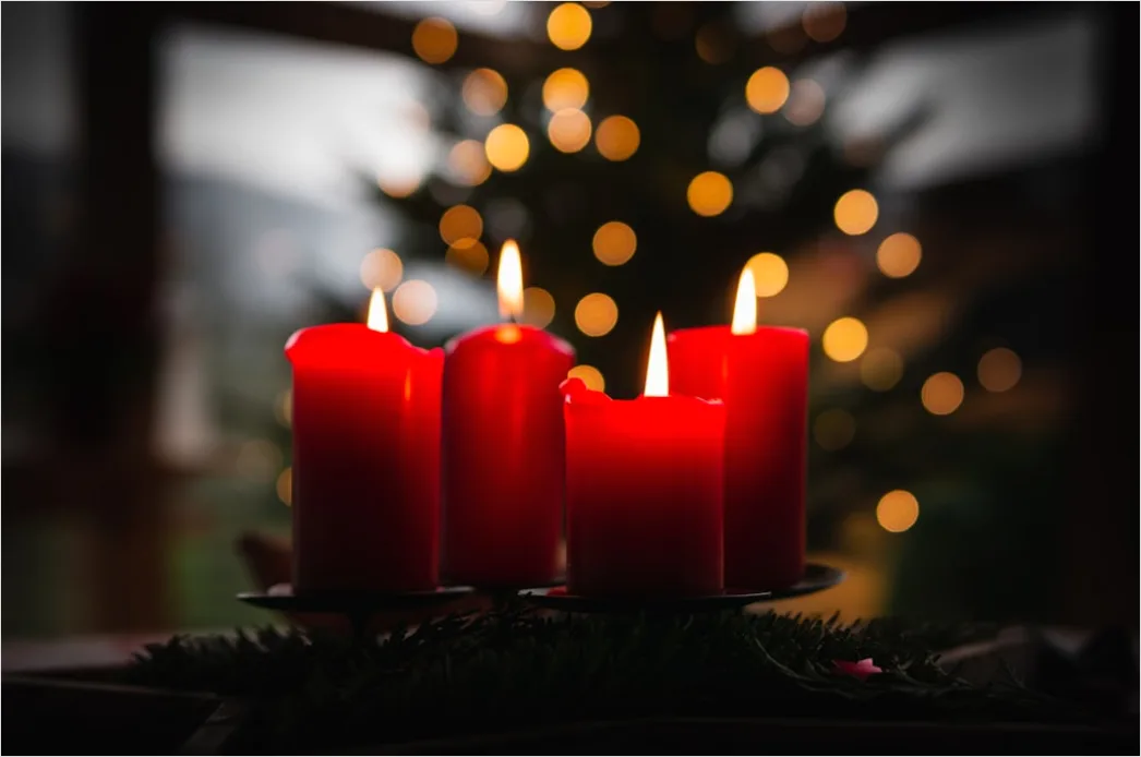 Advent Kranz Kerzen Nahaufnahme Gemuetlich A855