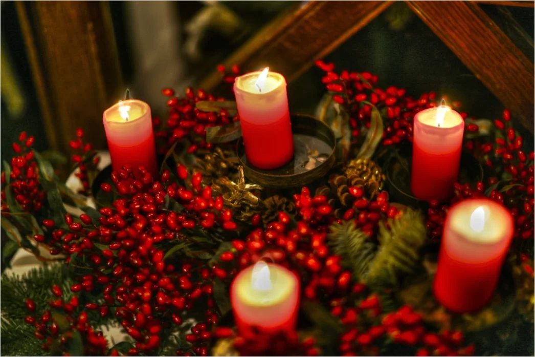 Detail Advent Kranz Kerzen Nahaufnahme Gemütlich Number 11