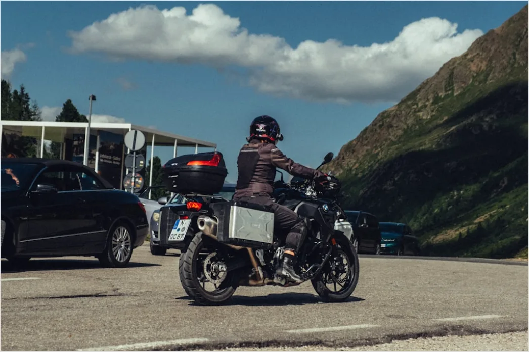 Detail Adventure Motorcycle Touring Mountain Road Number 9