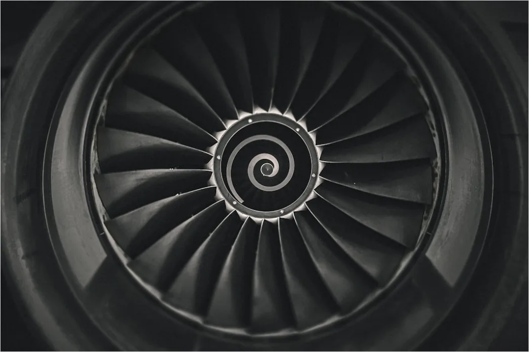 Detail Aircraft Engine Turbine Close Up Macro Detail Number 5