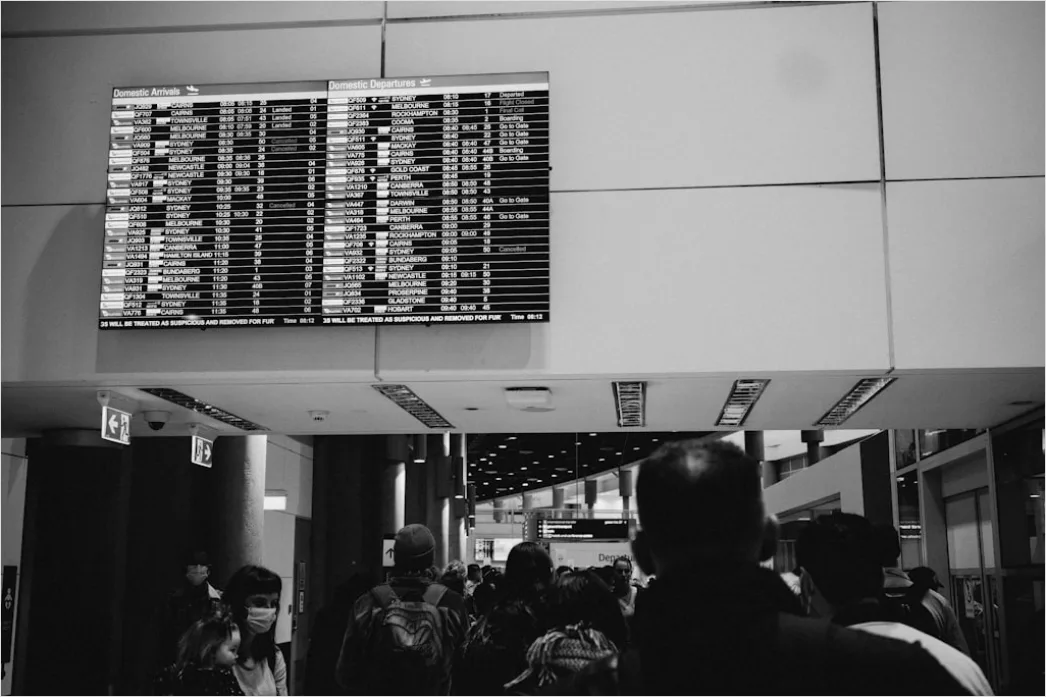 Airport Departure Board Flight Information Screen 7bed