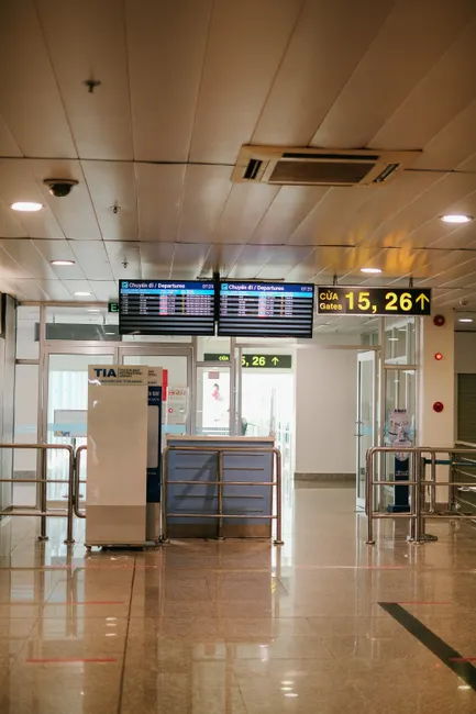 Detail Airport Security Checkpoint Passengers Queuing Number 10