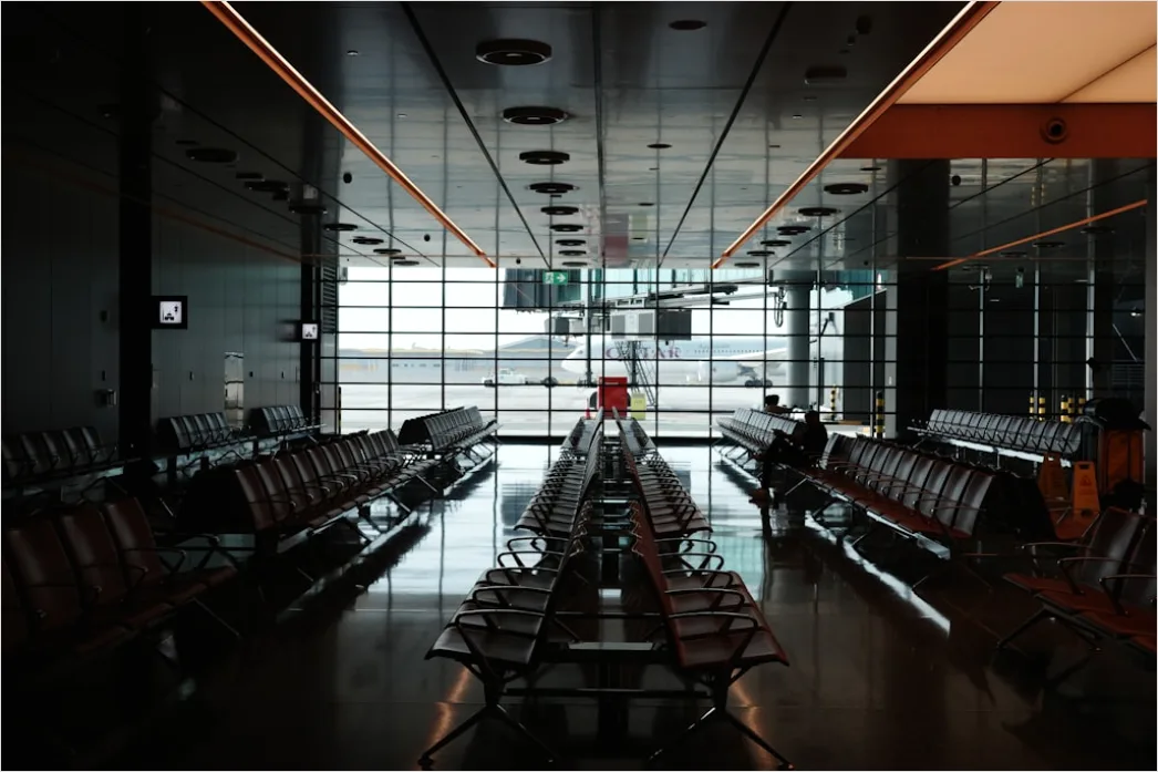 Detail Airport Terminal Interior Busy Travel Scene Number 11