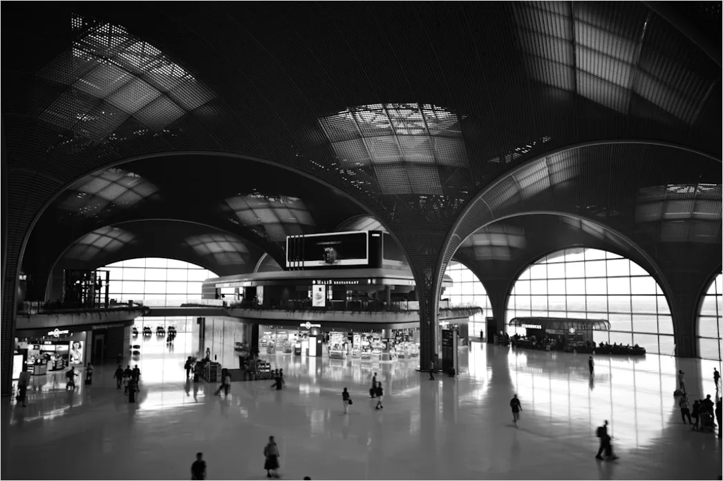 Detail Airport Terminal Interior Busy Travel Scene Number 12