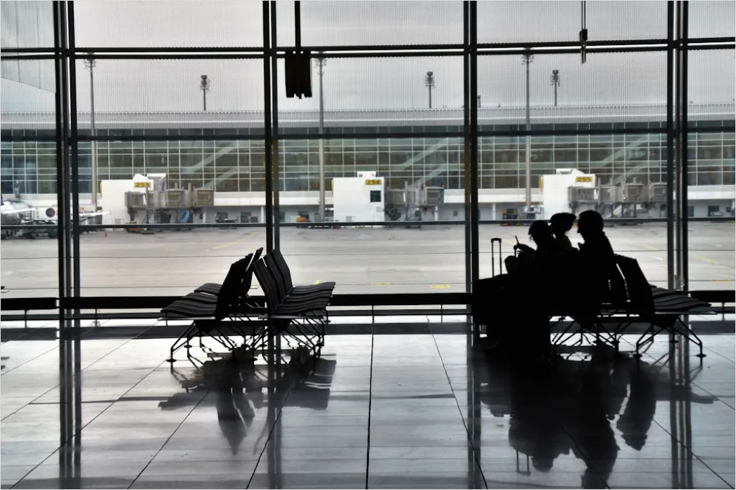 Detail Airport Terminal Interior Busy Travel Scene Number 5