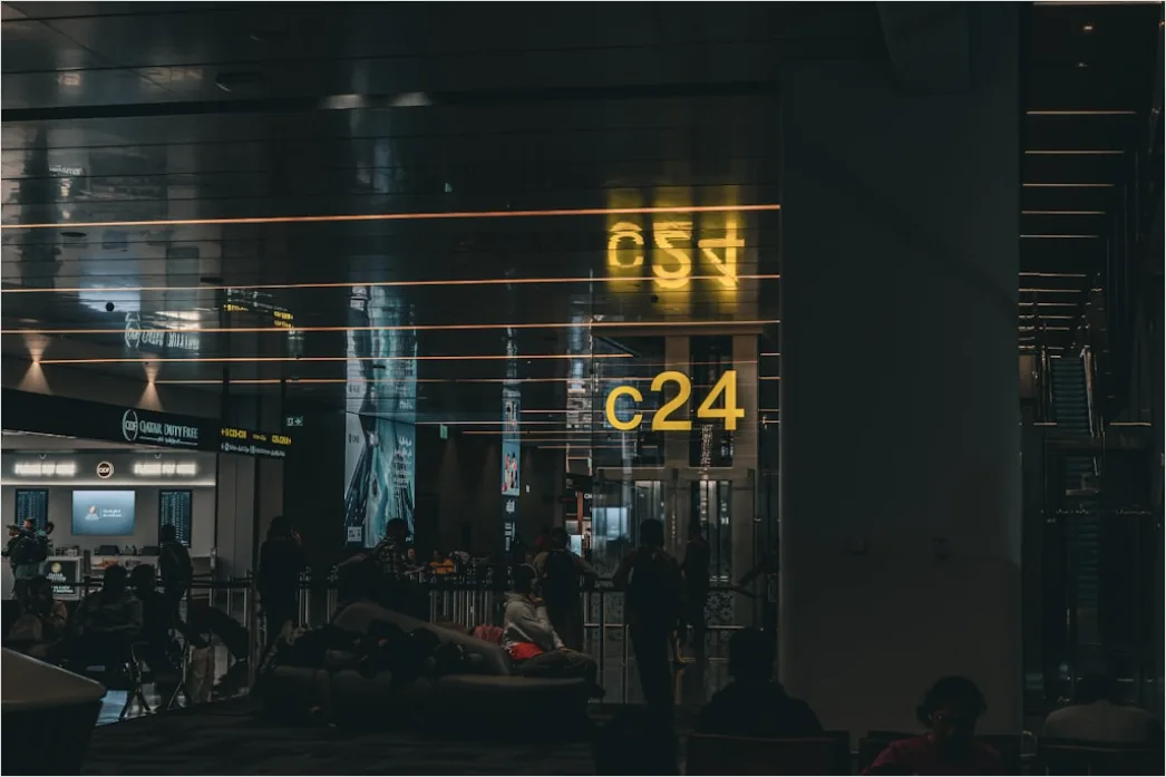 Detail Airport Terminal Interior Busy Travel Scene Number 7