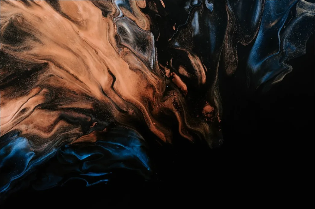 Detail Alkohol Ink Abstrakt Dunkle Farben Gold Number 2