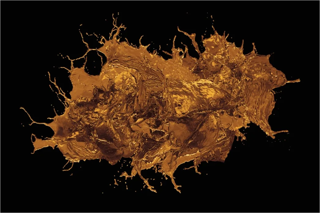 Detail Alkohol Ink Abstrakt Dunkle Farben Gold Number 15