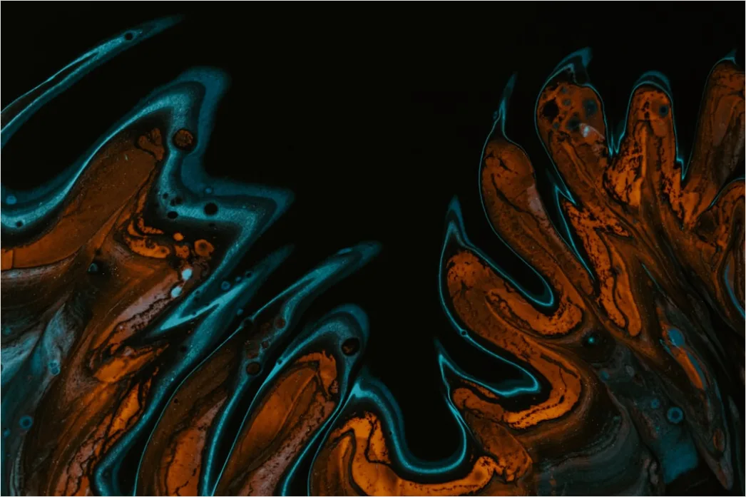 Detail Alkohol Ink Abstrakt Dunkle Farben Gold Number 16
