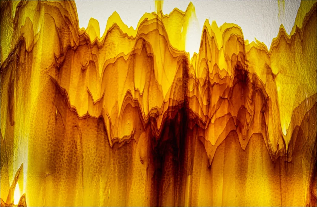 Detail Alkohol Ink Abstrakt Dunkle Farben Gold Number 20