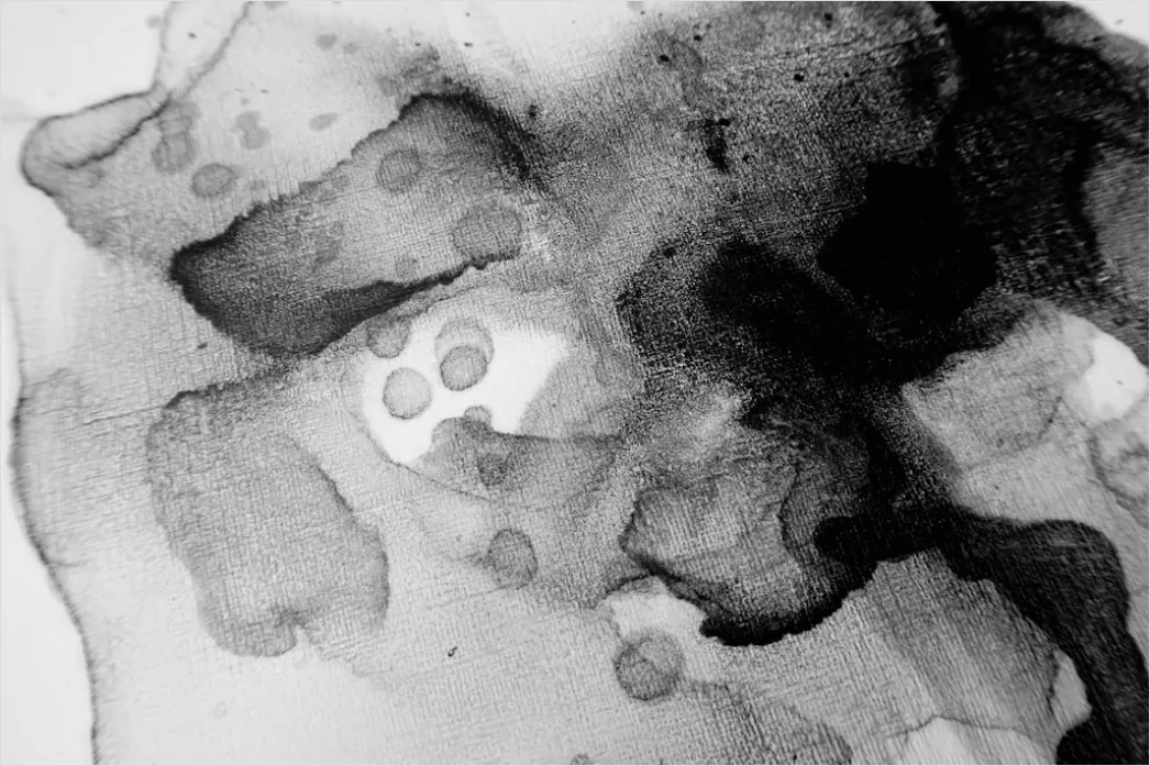 Detail Alkohol Ink Abstrakt Dunkle Farben Gold Number 4