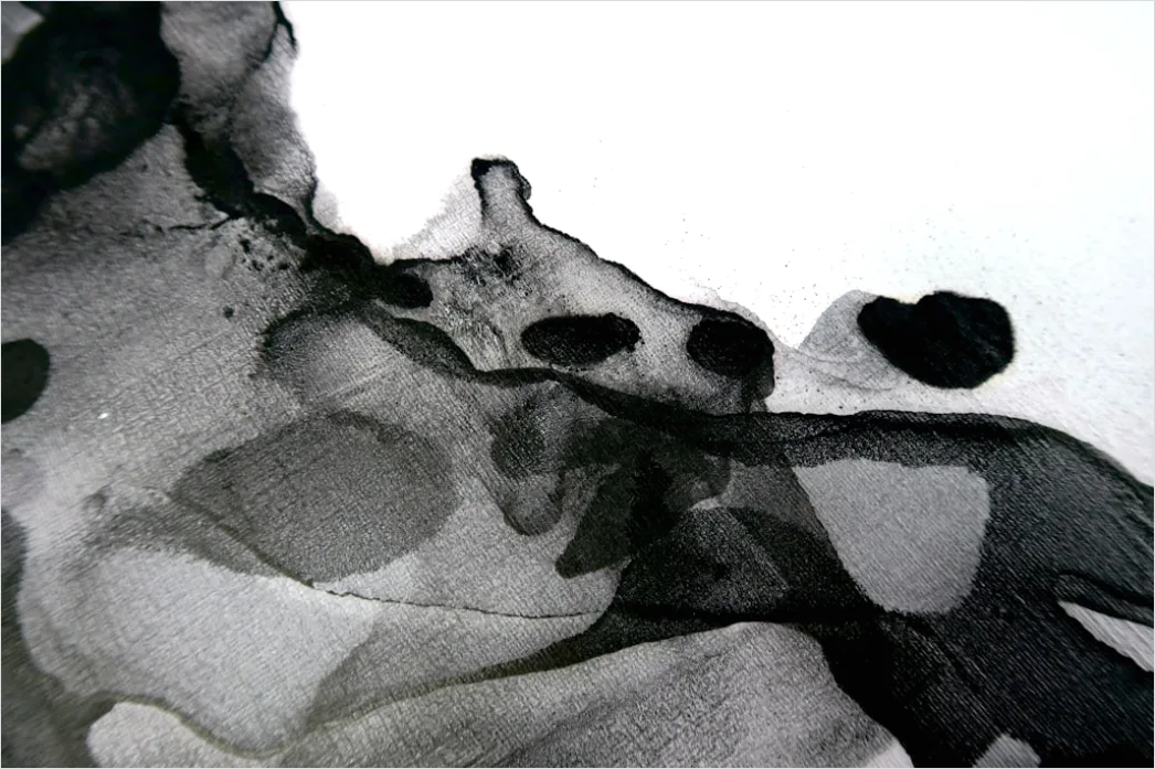 Detail Alkohol Ink Abstrakt Dunkle Farben Gold Number 6