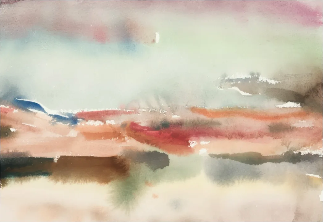 Detail Aquarell Abstrakt Pinselstriche Papier Textur Number 11