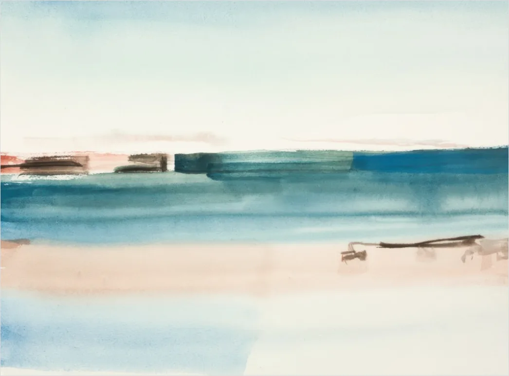 Detail Aquarell Abstrakt Pinselstriche Papier Textur Number 14