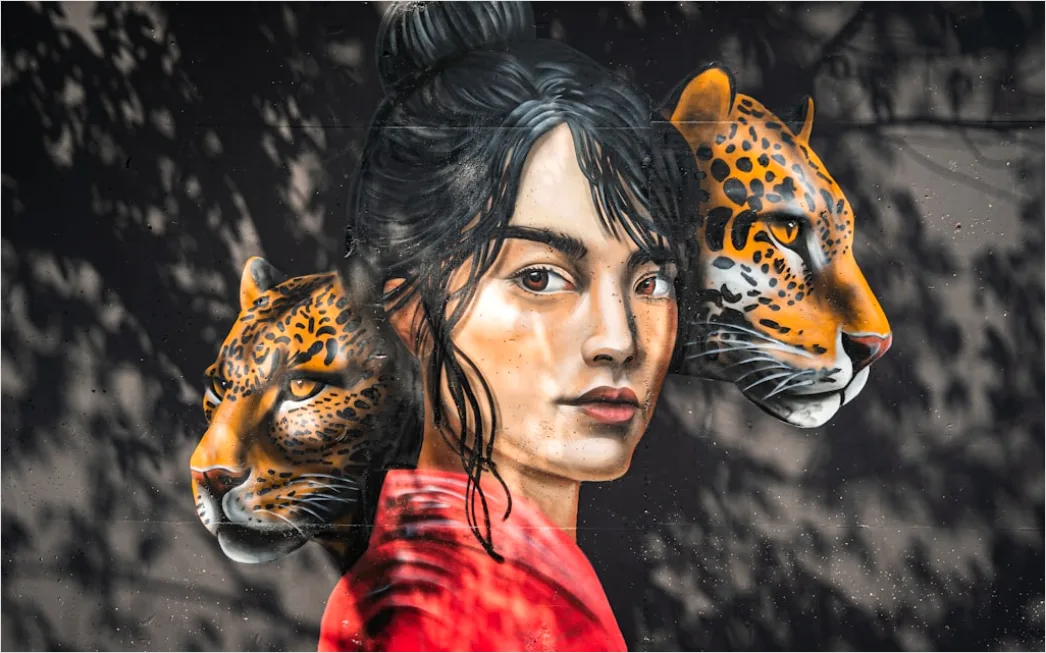 Detail Artistic Portrait Double Exposure Nature And Number 18