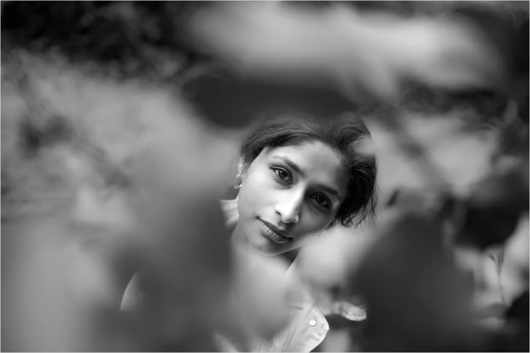 Detail Artistic Portrait Double Exposure Nature And Number 7