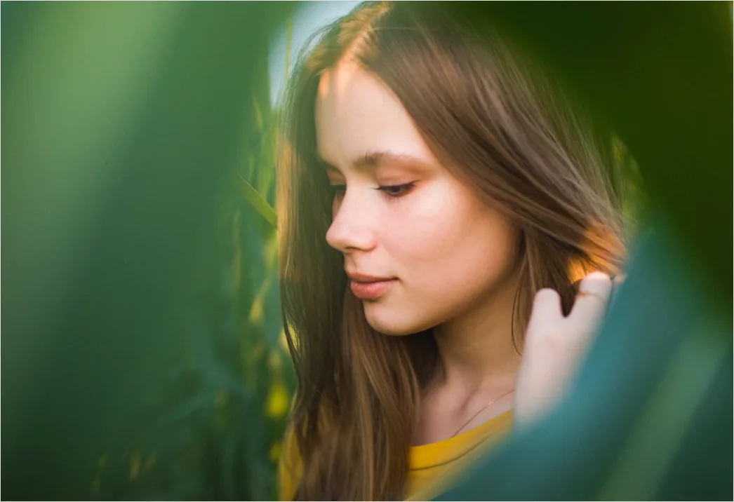 Detail Artistic Portrait Double Exposure Nature And Number 8