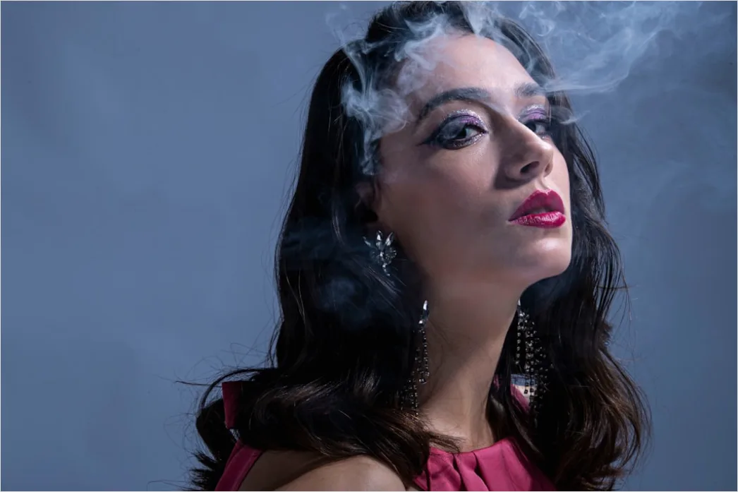 Detail Artistic Portrait Woman Smoke Color Dramatic Number 18