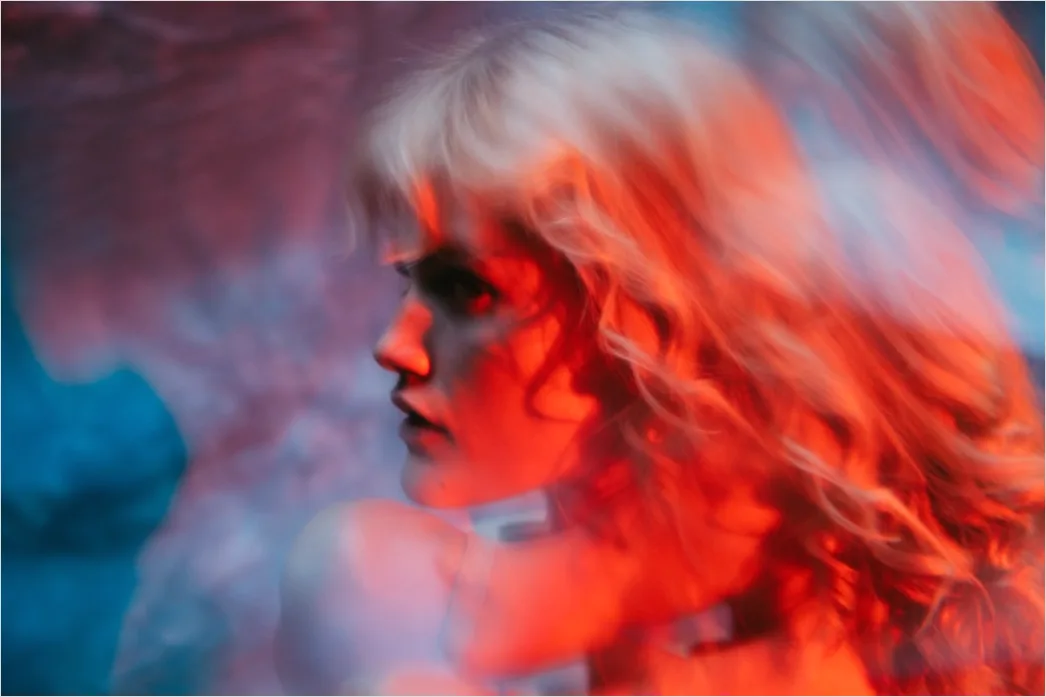 Detail Artistic Portrait Woman Smoke Color Dramatic Number 4