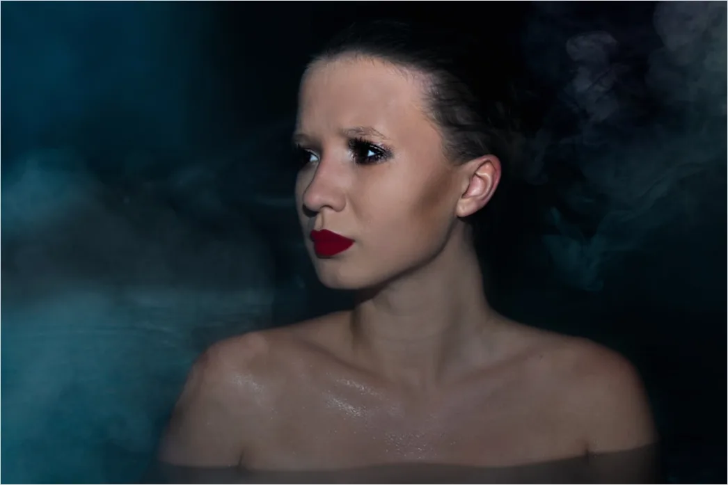 Detail Artistic Portrait Woman Smoke Color Dramatic Number 6