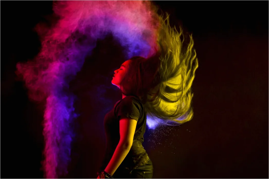 Detail Artistic Portrait Woman Smoke Color Dramatic Number 8