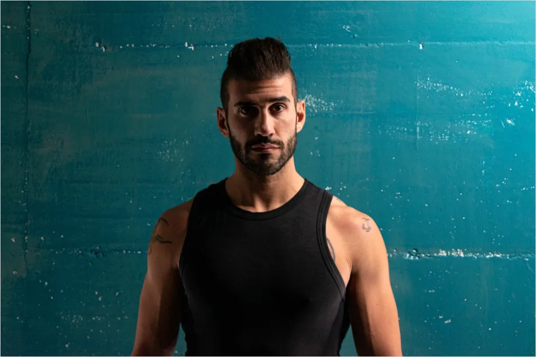 Athletic Man Portrait Gym Fitness Confident Look 3152