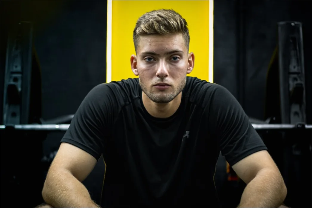 Detail Athletic Man Portrait Gym Fitness Confident Look Number 2