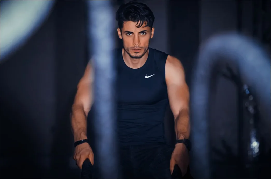 Detail Athletic Man Portrait Gym Fitness Confident Look Number 12