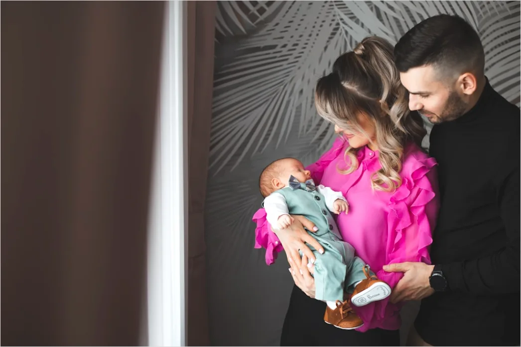 Baby And Parents Portrait Home Lifestyle Candid A650