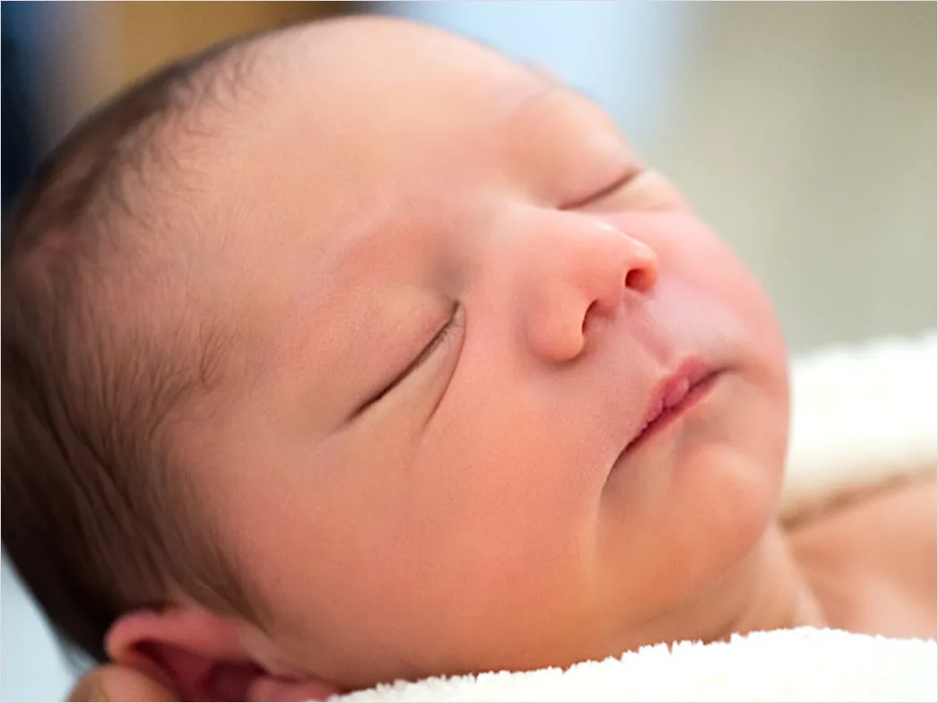 Detail Baby Portrait Close Up Sleeping Peaceful Number 9