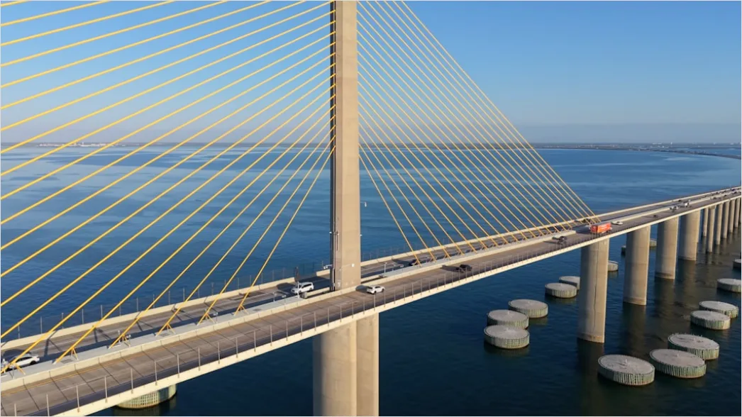 Detail Bridge Highway Aerial View Infrastructure Number 12
