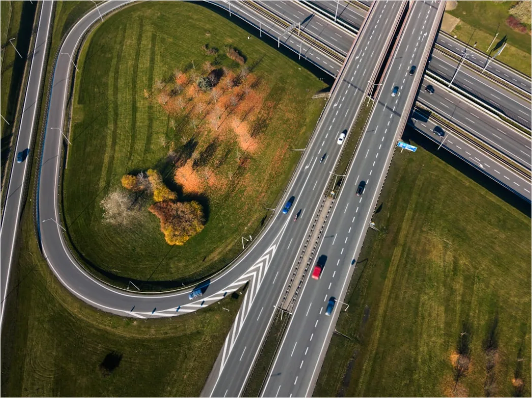 Detail Bridge Highway Aerial View Infrastructure Number 14