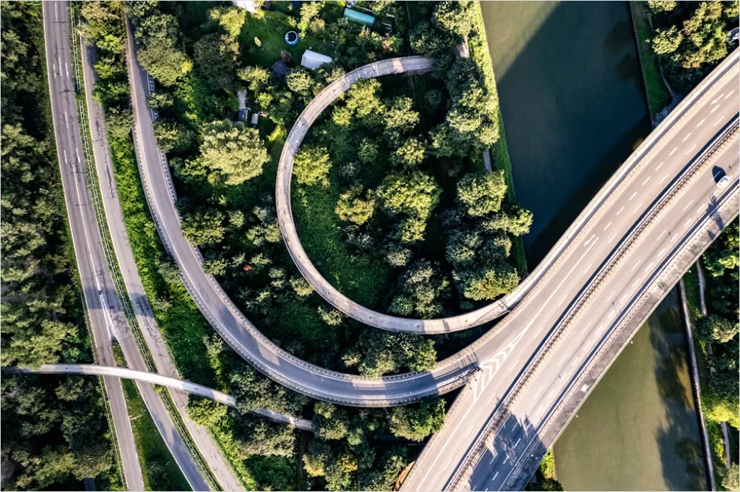 Detail Bridge Highway Aerial View Infrastructure Number 18
