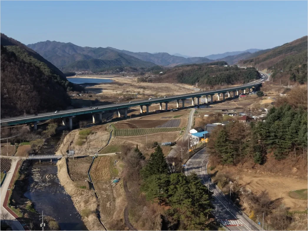 Detail Bridge Highway Aerial View Infrastructure Number 19