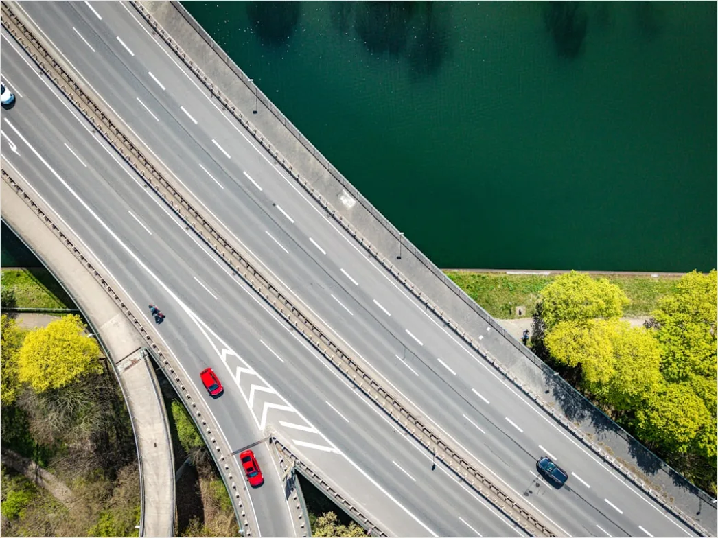 Detail Bridge Highway Aerial View Infrastructure Number 4