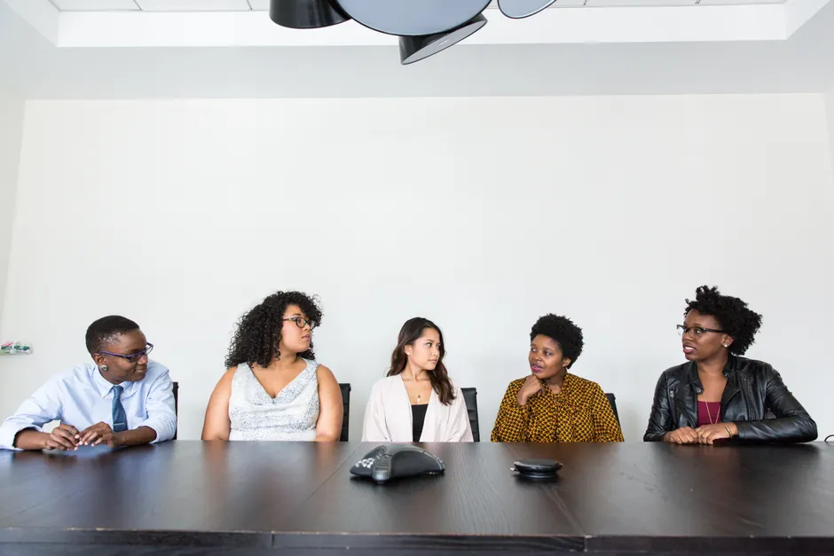 Detail Business Team Portrait Diverse Group Office Setting Number 2