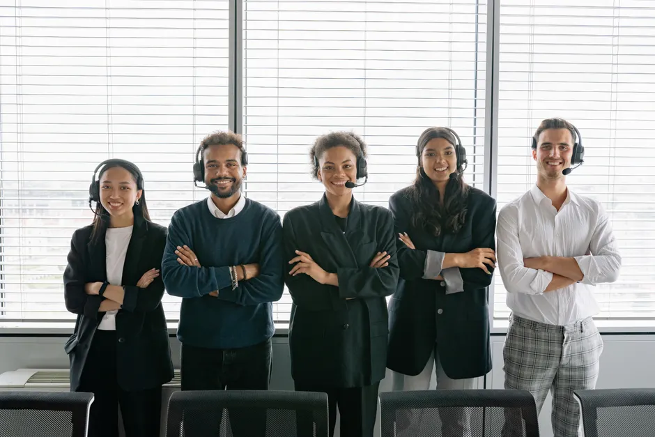 Detail Business Team Portrait Diverse Group Office Setting Number 11