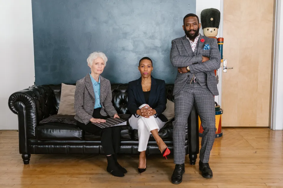 Detail Business Team Portrait Diverse Group Office Setting Number 18