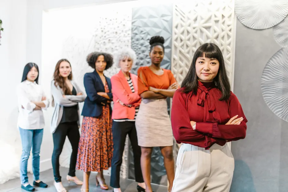 Detail Business Team Portrait Diverse Group Office Setting Number 20