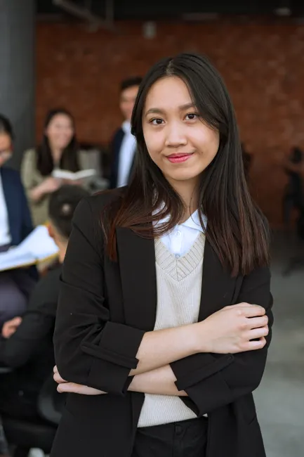Detail Business Team Portrait Diverse Group Office Setting Number 3