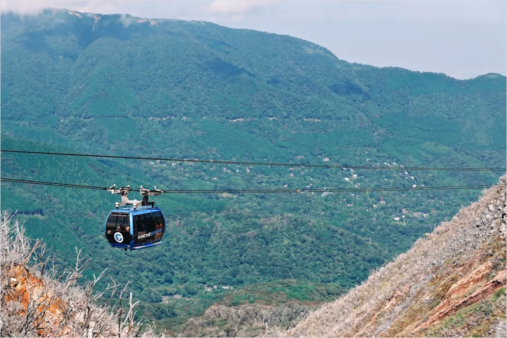 Detail Cable Car Ascending Mountain Scenic Route Number 2