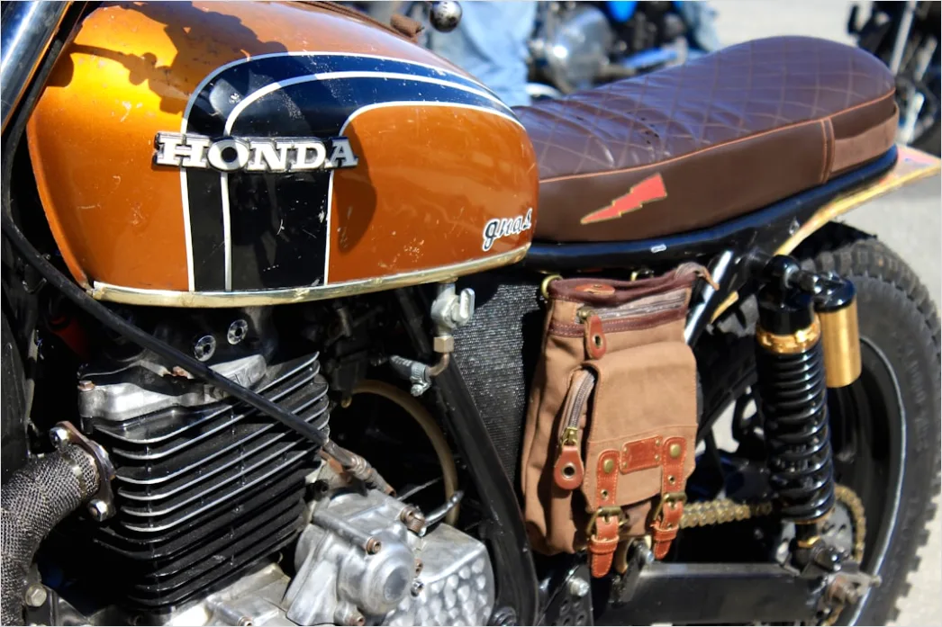 Detail Cafe Racer Custom Motorcycle Detail Close Up Number 13